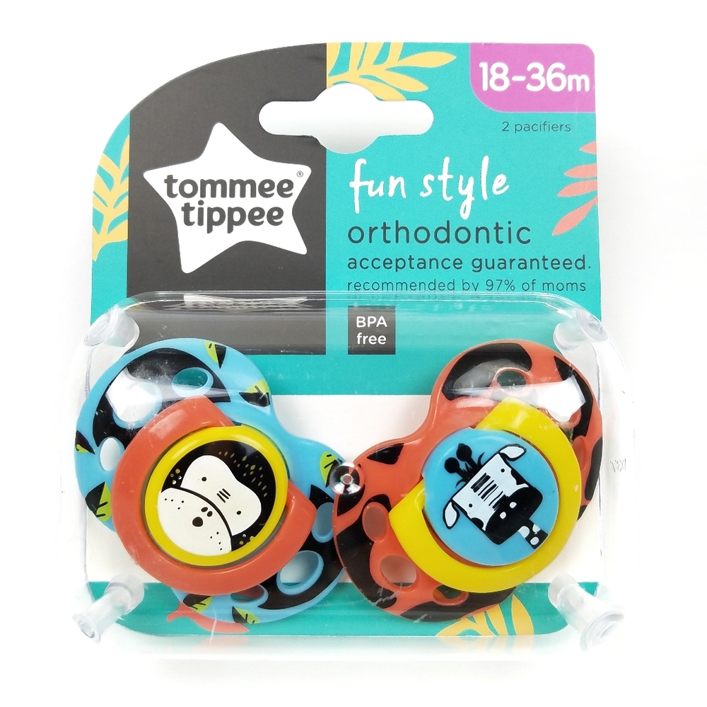 Tommee Tippee Pacifier 18-36m Monkey/Giraffe Print - Picture 1 of 1